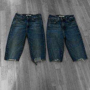 Levi's Premium Italian Denim 2 Pair 721 High Rise Cut Off Jeans Size 26